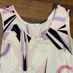 Emilio Pucci Abstract Print Tank Top - Pink and Black